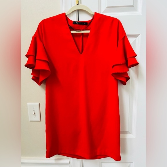 Zara Dresses & Skirts - Stunning Zara Women red mini dress size xs